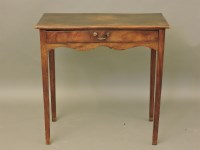 Lot 727 - A 19th century mahogany single drawer side table