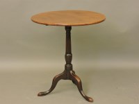 Lot 802 - A George III and later mahogany tilt top table
