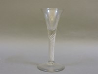 Lot 236 - A Georgian air twist wine glass
