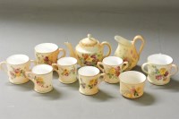 Lot 135 - A collection of ten miniature Royal Worcester blush ware items