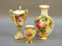 Lot 328 - A Royal Worcester blush ivory posy vase