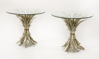 Lot 481 - A pair of gilt metal side tables