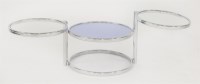 Lot 222 - A chrome three-tier side table