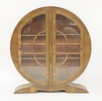 Lot 225 - An Art Deco walnut globe display cabinet