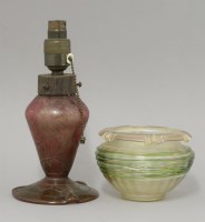 Lot 87 - A French cameo glass table lamp