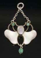 Lot 8 - A German Jugendstil silver and silver gilt pendant