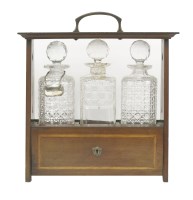 Lot 57 - A Liberty's style strung mahogany tantalus