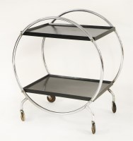 Lot 235 - An Art Deco tubular chrome two-tier tea trolley