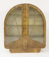 Lot 268 - An Art Deco walnut display cabinet
