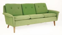 Lot 498 - A Danish green upholstered settee