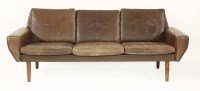 Lot 503 - A Danish brown leather settee
