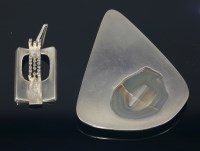 Lot 20 - A Danish sterling silver agate pendant