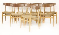 Lot 466 - A set of eight Model CH23 dining chairs