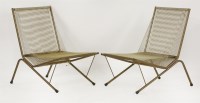 Lot 468 - A set of four tubular framed lounge chairs