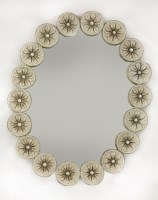 Lot 474 - An Italian carved and painted wooden wall mirror