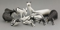 Lot 429 - Twelve porcelain Ćmielów animals