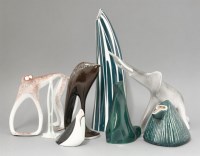 Lot 430 - Five porcelain Ćmielów animals and a vase