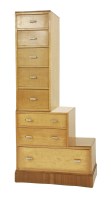 Lot 193 - An Art Deco eight-drawer stepped 'skyscraper' chest