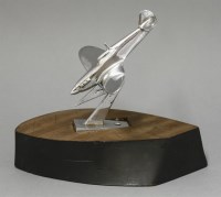 Lot 196 - A chrome model of a Spitfire
