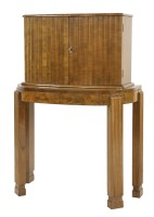 Lot 204 - An Art Deco walnut cocktail cabinet
