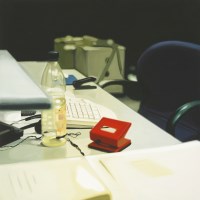 Lot 406 - Tritan Braho (contemporary)
RED HOLE PUNCH ON A DESK
Signed and dated 2002 verso