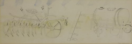 Lot 381 - Mary Newcomb (1922-2008)
'FARM MACHINERY (RANSOMES)'
Signed l.r.