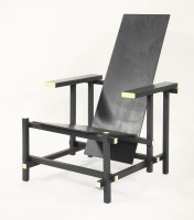 Lot 166 - A Gerrit Rietveld 'Red-Blue' chair