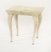 Lot 490 - A blonde snakeskin stool by R&Y Augousti