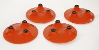 Lot 500 - A set of four 'Triteti' red plastic lights