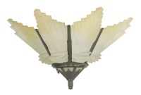 Lot 264 - An Art Deco glass chandelier