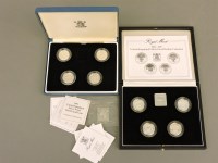 Lot 129 - Queen Elizabeth II Royal Mint silver proof piedfort £1 collection
