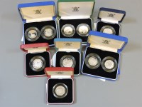 Lot 156 - Queen Elizabeth II seven silver proof Piedfort 50p coins