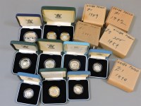Lot 157 - Queen Elizabeth II seven silver proof £1 and nine silver proof £2