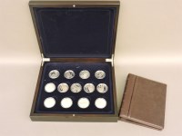 Lot 167 - A set of thirteen silver proof Solomon Islands medallions