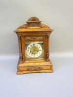 Lot 457 - A Junghams eight day three train mantel clock