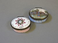 Lot 206 - Two 18th century enamelled patch boxes