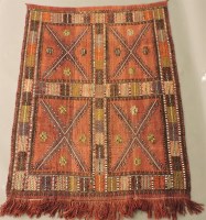 Lot 685 - A Kelim wall hanging/? work rug