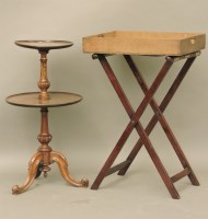 Lot 736 - A Victorian walnut two tier dumb waiter
