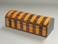 Lot 321 - A rosewood and boxwood veneered glove box