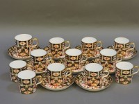 Lot 398 - Twelve Royal Crown Derby coffee cans