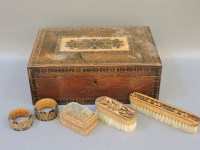 Lot 303 - A Victorian Tunbridge ware sewing box
