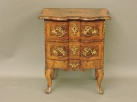 Lot 700 - A late 19th/early 20th century Continental walnut two drawer chest