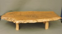 Lot 818 - An unusual and exceptionally large natural oak coffee table