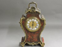 Lot 361 - A boulle work mantel clock