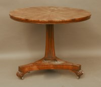 Lot 742 - A walnut veneered loo table