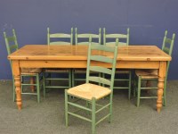 Lot 711 - A pine refectory table