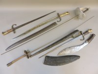Lot 479 - Two French chassepot bayonets