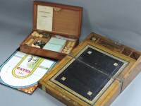 Lot 245 - A Victorian brass bound walnut writing box