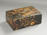 Lot 322 - A Japanese tortoiseshell casket