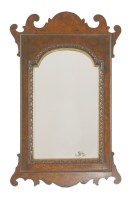 Lot 609 - A Victorian walnut wall mirror